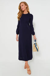 Navy Double Knit Lennox Dress